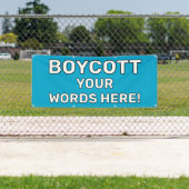 Gepersonaliseerde boycotbanner spandoek (Insitu)
