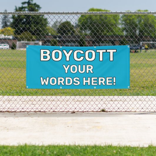 Gepersonaliseerde boycotbanner spandoek (Insitu)