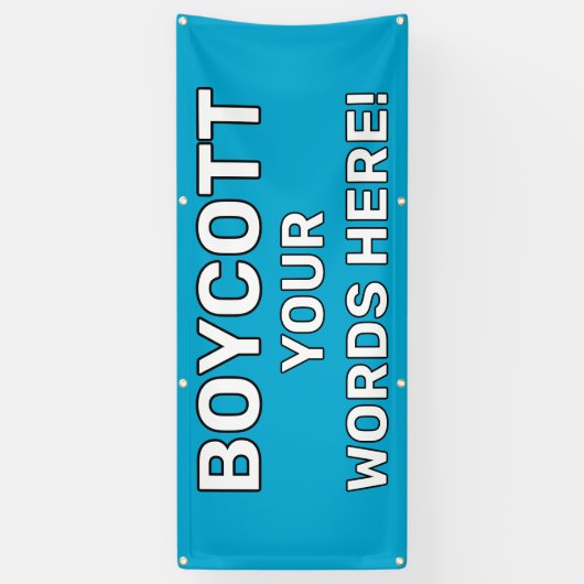 Gepersonaliseerde boycotbanner spandoek (Verticaal)