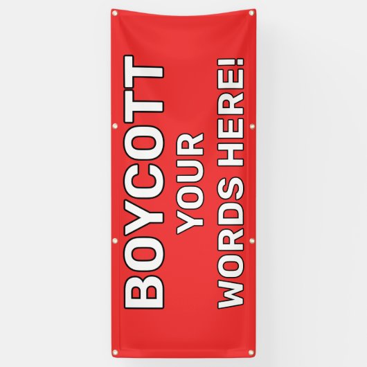 Gepersonaliseerde boycotbanner spandoek (Verticaal)