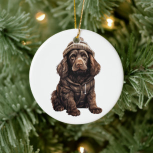 Gepersonaliseerde Boykin Spaniel Hond Keramisch Ornament