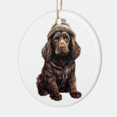 Gepersonaliseerde Boykin Spaniel Hond Keramisch Ornament (Links)