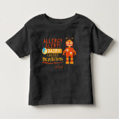 Gepersonaliseerde Boys Oranje Robot Dairy Allergy  Kinder Shirts (Voorkant)