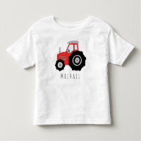 Gepersonaliseerde Boy's Red Farmer's Tractor met n