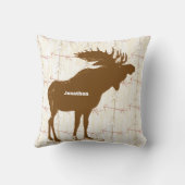 Gepersonaliseerde Boy's Room Crossed Arrow Moose Kussen (Achterkant)