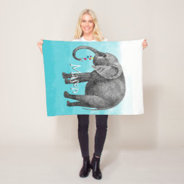 Gepersonaliseerde Boy's Room Pattern Elephant Fleece Deken