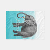 Gepersonaliseerde Boy's Room Pattern Elephant Fleece Deken (Voorkant (Horizontaal))