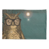Gepersonaliseerde Boy's Room Uil met glazen textuu Kussensloop (Achterkant)