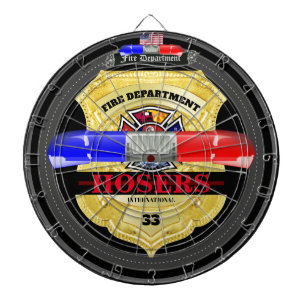 Gepersonaliseerde Brandweer Badge Dartboard Dartbord