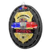 Gepersonaliseerde Brandweer Badge Dartboard Dartbord (Voorkant Rechts)