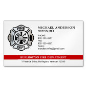 Gepersonaliseerde brandweer brandweer Logo Magnetisch Visitekaartje (Voorkant)
