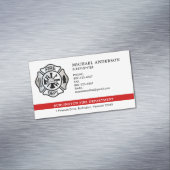 Gepersonaliseerde brandweer brandweer Logo Magnetisch Visitekaartje (Voorbeeld)