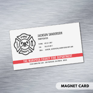 Gepersonaliseerde brandweer brandweer Logo Magnetisch Visitekaartje