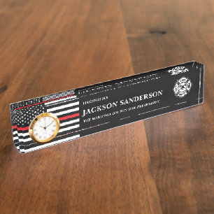 Gepersonaliseerde brandweer brandweer Logo Naambordje