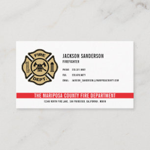 Gepersonaliseerde brandweer brandweer Logo Visitekaartje