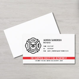 Gepersonaliseerde brandweer brandweer Logo Visitekaartje