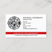 Gepersonaliseerde brandweer brandweer QR-code Visitekaartje (Voorkant)