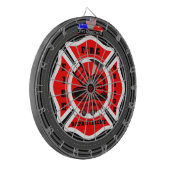 Gepersonaliseerde brandweer dartbord (Voorkant Links)