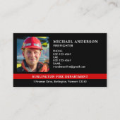 Gepersonaliseerde brandweer foto visitekaartje (Voorkant)