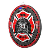 Gepersonaliseerde Brandweer Helm City Side Dartbord (Voorkant Rechts)