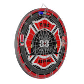 Gepersonaliseerde Brandweer Helm City Side Dartbord (Voorkant Links)
