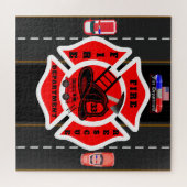 Gepersonaliseerde brandweer legpuzzel (Horizontaal)