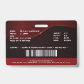 Gepersonaliseerde Brandweerman Aangepaste werkneme Badge (Achterkant)