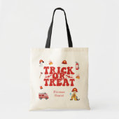 Gepersonaliseerde Brandweerman Kinder Trick or tre Tote Bag (Voorkant)