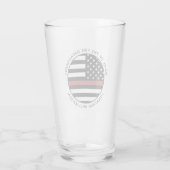 Gepersonaliseerde brandweerman Thin Red Line USA v Glas (Achterkant)
