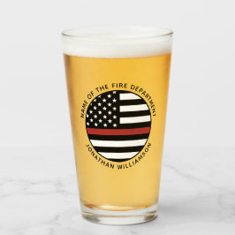 Gepersonaliseerde brandweerman Thin Red Line USA v Glas