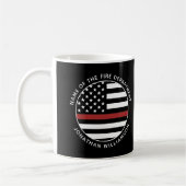 Gepersonaliseerde brandweerman Thin Red Line USA v Koffiemok (Links)