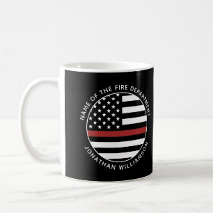 Gepersonaliseerde brandweerman Thin Red Line USA v Koffiemok