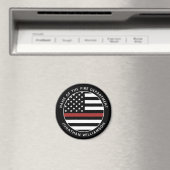Gepersonaliseerde brandweerman Thin Red Line USA v Magneet (Insitu (Vaatwasser))