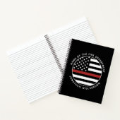 Gepersonaliseerde brandweerman Thin Red Line USA v Notitieboek (Binnen)