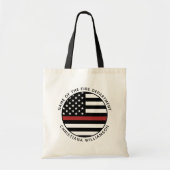 Gepersonaliseerde brandweerman Thin Red Line USA v Tote Bag (Voorkant)