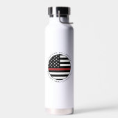 Gepersonaliseerde brandweerman Thin Red Line USA v Waterfles (Links)