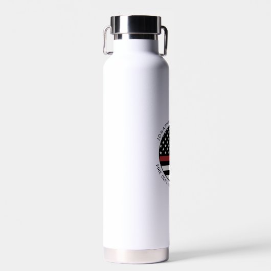 Gepersonaliseerde brandweerman Thin Red Line USA v Waterfles (Voorkant)