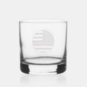 Gepersonaliseerde brandweerman Thin Red Line USA v Whisky Glas (Achterkant)