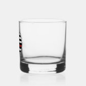 Gepersonaliseerde brandweerman Thin Red Line USA v Whisky Glas (Links)