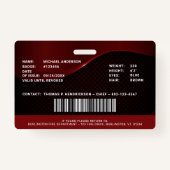 Gepersonaliseerde brandweerman werknemer aangepast badge (Achterkant)