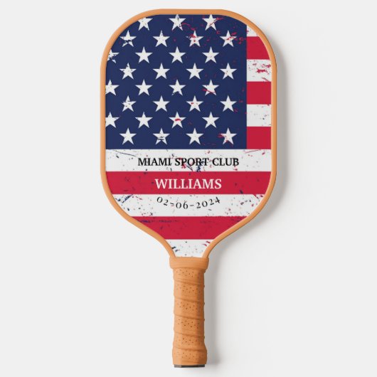 Gepersonaliseerde brandweermonogram pickleball paddle (Voorkant)
