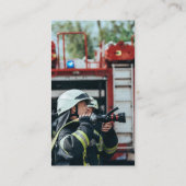 Gepersonaliseerde brandweervrouw Maltese gebeden v Visitekaartje (Achterkant)
