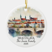 Gepersonaliseerde Bratislava Ornament, Slowakije G Keramisch Ornament (Voorkant)