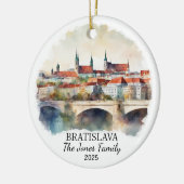 Gepersonaliseerde Bratislava Ornament, Slowakije G Keramisch Ornament (Links)