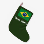 Gepersonaliseerde Braziliaanse vlag kerstkous Kleine Kerstsok (Voorkant (Hangend))
