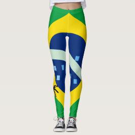Gepersonaliseerde Braziliaanse Voetbalfan Leggings