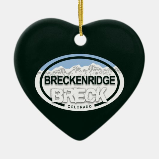 Gepersonaliseerde Breckenridge Colorado Rocky Moun Keramisch Ornament (Voorkant)
