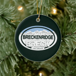 Gepersonaliseerde Breckenridge Colorado Rocky Moun Keramisch Ornament