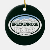 Gepersonaliseerde Breckenridge Colorado Rocky Moun Keramisch Ornament (Voorkant)