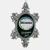 Gepersonaliseerde Breckenridge Colorado Rocky Moun Tin Sneeuwvlok Ornament